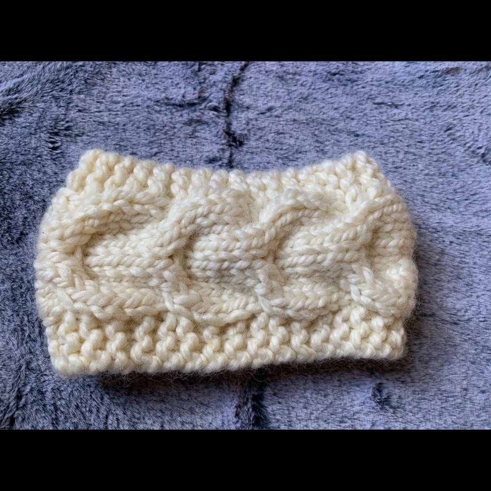 Handmade knit ear warmers